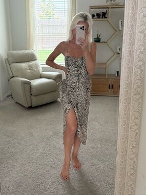 Zara linen blend dress